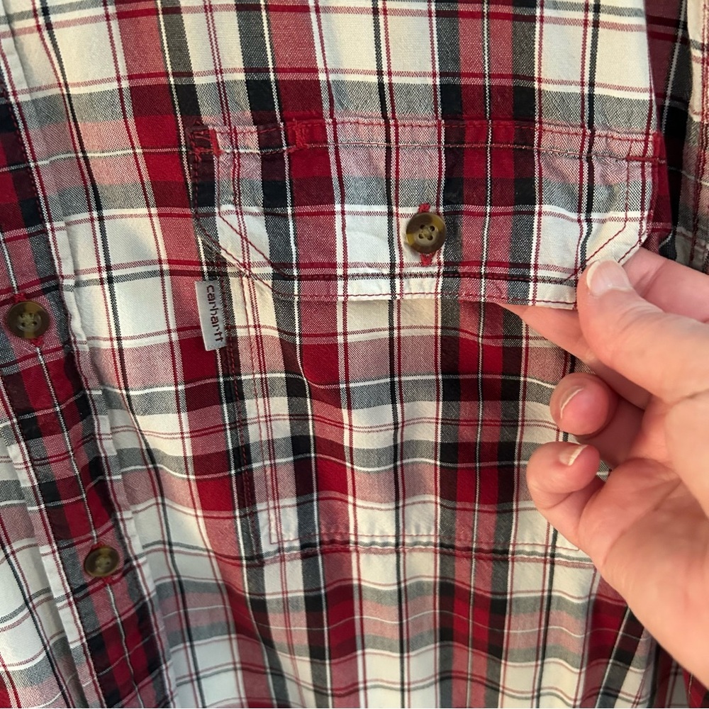Carhartt Relaxed Fit Cotton Plaid Shirt. Size XL. - Picture 3 of 9